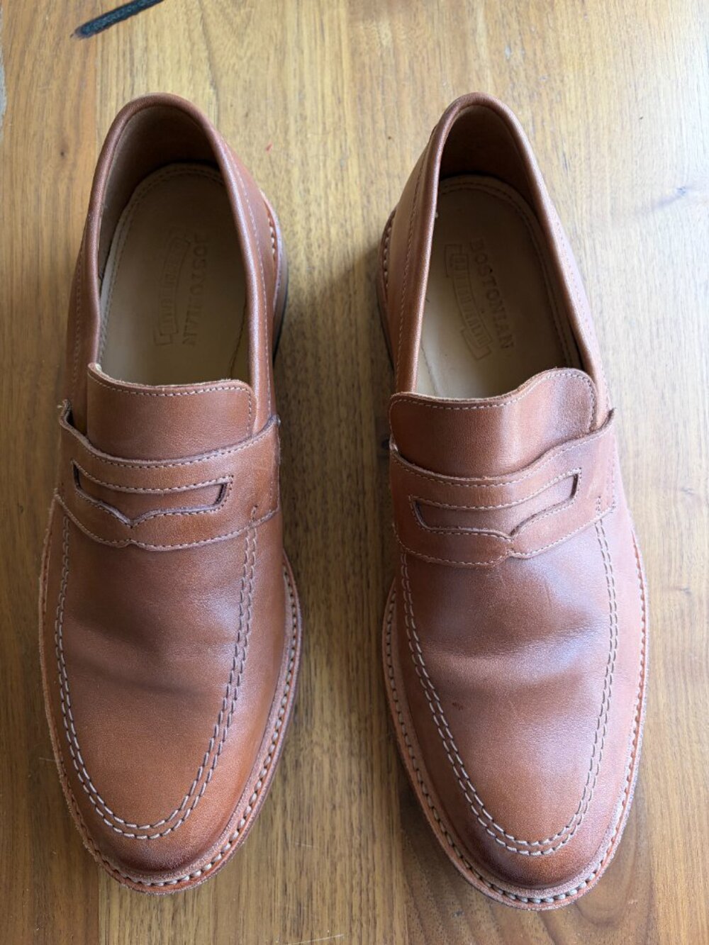 Bostonian Men’s Size 10 Brown Leather Penny Loafers Dress Shoes